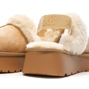 Sabots fourrés à élastique Beige Femme Xti Microfiber vue 0