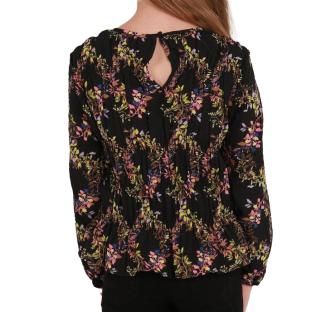 Vero Moda Lova Camiseta de manga larga estampada negra de niña ver 0