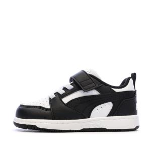 Baskets Noires/Blanches Garçon Puma Rebounds vue 0
