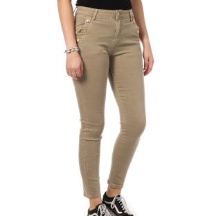 Jean Skinny Beige Femme My Tina's Boutons vue 0