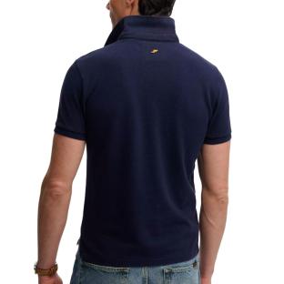 Polo Marine Foncé Homme Superdry Classic Pique vue 0