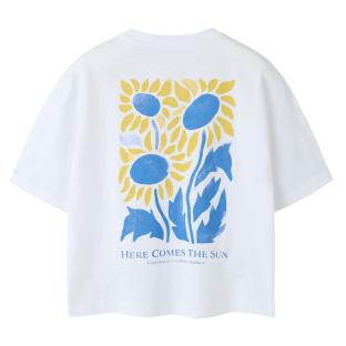 T-Shirt Blanc/Jaune Fille Name it Rlx vue 0