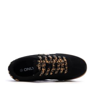 Baskets Noires/Léopard Femme Only Star vue 0