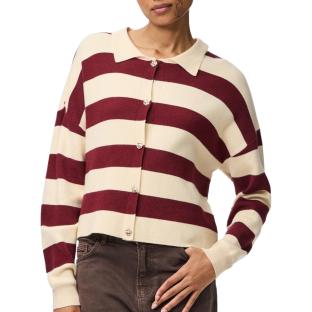 Pieces Jassy Women’s Red/Beige Cardigan Photo of the Espace des Marques %store% store - view of %key%