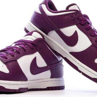 Dunk Low Baskets Blanches/Violettes Homme Nike vue 0