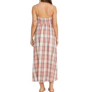 Billabong All Day Midikleid Rosa mit Karos für Frauen Ansicht 0