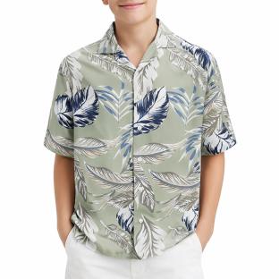 Jack & Jones Resort Floral Boy's Shirt Khaki/Navy Photo of the Espace des Marques %store% store - view of %key%