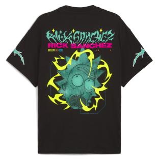 Schwarzes Herren-T-Shirt Puma Hoops X Rick and Morty Ansicht 0
