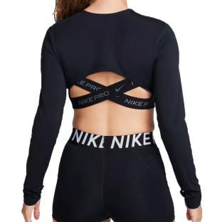 T-Shirt Noir Femme Nike Crop vue 0
