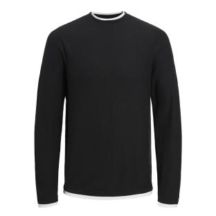 Jack & Jones Twinn Knit Neck Jungen Pullover Schwarz Ansicht 0