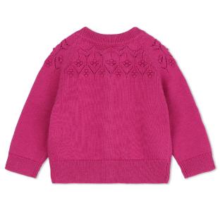 Fuchsia Cardigan Baby Girl Carrément Beau Y30211 Photo of the Espace des Marques %store% store - view of %key%