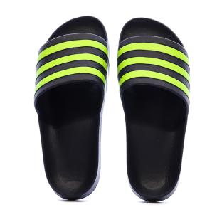 Claquettes Marine/Vert fluo Homme Adidas Adilette vue 0