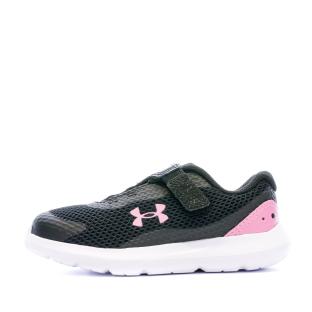 Baskets Noir/Rose Fille Under Armour Surge 3 vue 0