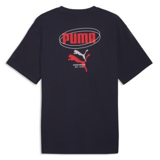 Puma Men’s Navy/Red Relaxed T-shirt Photo of the Espace des Marques %store% store - view of %key%