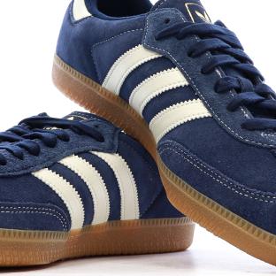 Baskets Bleu Marine/Blanc Homme Adidas Samba vue 0