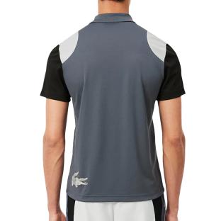 Polo Gris/Noir Homme Lacoste Regular vue 0
