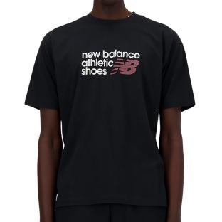 T-shirt Noir Homme New Balance Brand vue 0