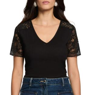 Camiseta negra de mujer Morgan DIO ver 0