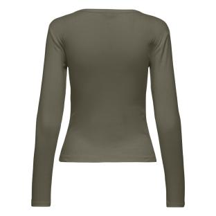 T-Shirt Manches Longues Kaki Femme JDY Vaya vue 0