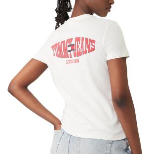T-Shirt Blanc Femme Tommy Hilfiger Tjw Reg vue 0