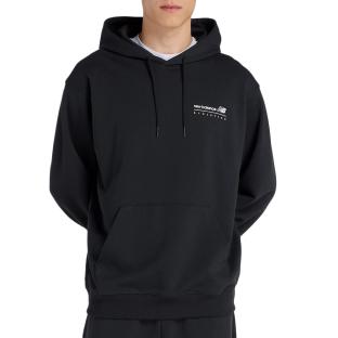 Sudadera negra de hombre New Balance Linear ver 0