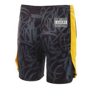Short de Basketball Noir/Jaune Garçon NBA Los Angeles Lakers vue 0