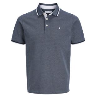 Polo Bleu chiné Homme Jack & Jones Paulos vue 0