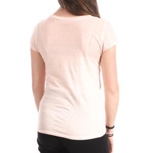 T-shirt Rose Femme Guess Script vue 0