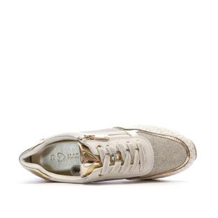 Marco Tozzi Cream Comb Gold Trainers Photo of the Espace des Marques %store% store - view of %key%