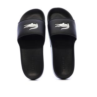 Claquettes Noires/Blanches Homme Lacoste Serve vue 0