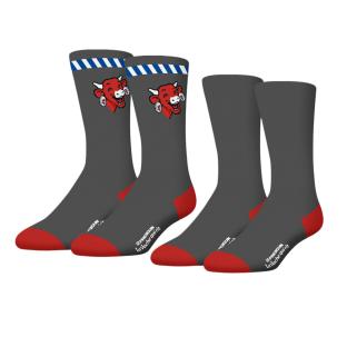 x2 Paires de Chaussettes Rouge/Gris Freegun La Vache qui Rit vue 0