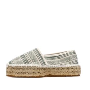 Women’s White/Green Espadrilles – Pare Gabia Aduna Photo of the Espace des Marques %store% store - view of %key%