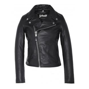 Perfecto Noir Femme Schott LCW8614 vue 0