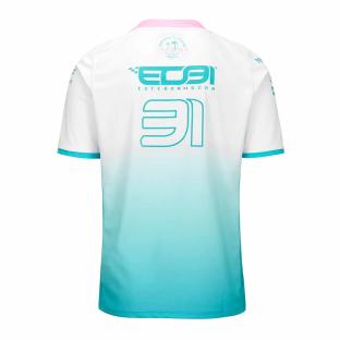 Maillot Blanc/Rose Homme Kappa Kombat vue 0