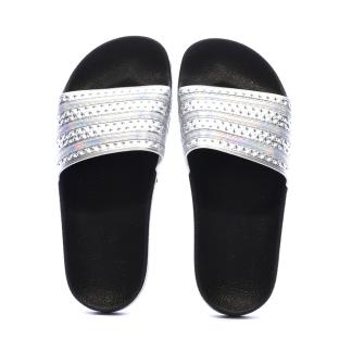 Adidas Adilette Damen Steppschuhe Schwarz/Silber Ansicht 0