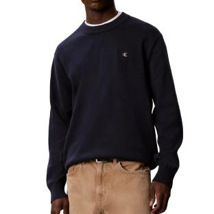 Pull Marine Homme Calvin Klein Jeans Crwn vue 0