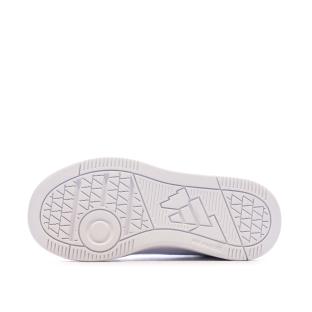 Baskets Blanc/Rose Enfant Adidas Tensaur vue 0