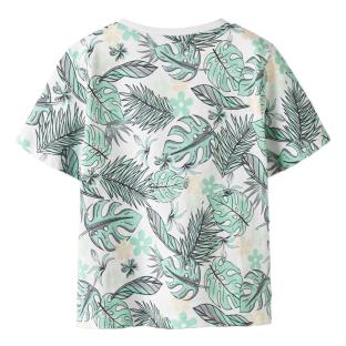 T-Shirt Weiß/Grün Jungen Name it Valmas Ansicht 0