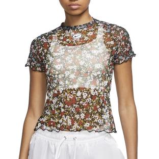 Nike Mesh AOP Women’s Green T-shirt with Floral Print Photo of the Espace des Marques %store% store - view of %key%