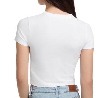 T-shirt Blanc Femme Guess Baby Emb St vue 0