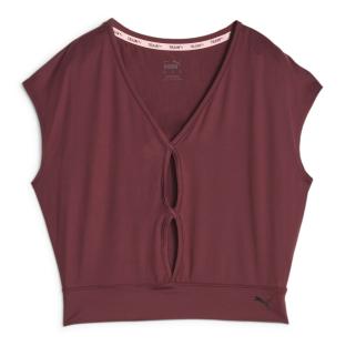 T-shirt Bordeaux Femme Puma Stud Yog vue 0