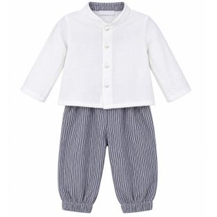 Conjunto blanco/gris para bebé de P'tit Mome Paolo ver 0