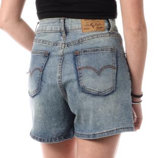 Monday Premium Pantalones Cortos Mujer Azul Sucio ver 0