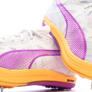 Chaussures Athlétisme Blanc/Rose Mixte Puma Crossfox Nitro Elite vue 0
