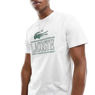 T-shirt Blanc Mixte Lacoste TH1218 vue 0