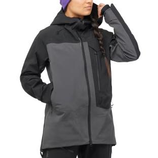 Manteau de Ski Noir Femme Salomon Patrol Goretex vue 0