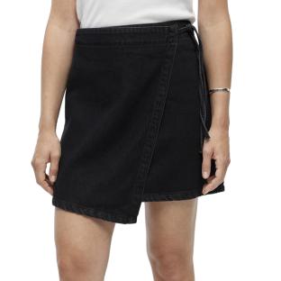Jupe Portefeuille Denim Noir Femme Vero Moda Rosie vue 0