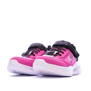 Baskets Roses/Noires Fille Skechers Sola Glow01 vue 0