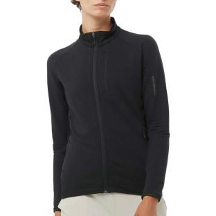 Chaqueta con cremallera negra para mujer Salomon Essential ver 0
