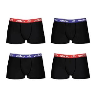 Juego de 4 calzoncillos bóxer Umbro CLASS4 negro/azul/rojo para hombre ver 0